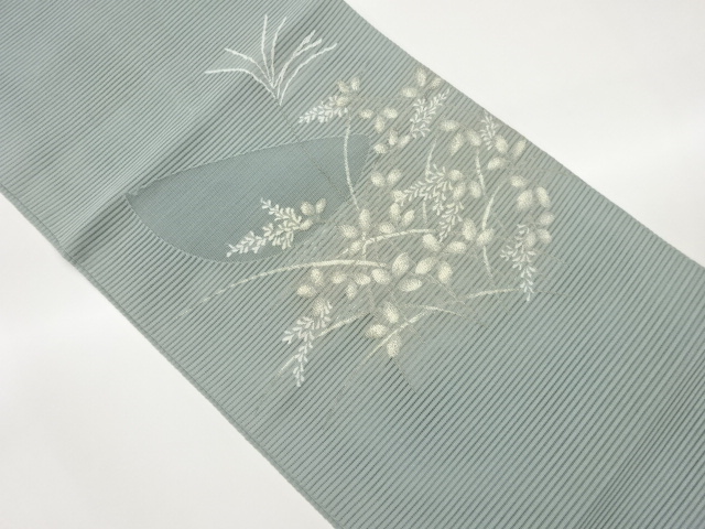 絽草模様織出し名古屋帯